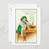 Ik wens u een heldere en gelukkige St. Patrick's Briefkaart (Voorkant / Achterkant)