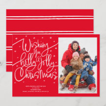 Ik wens u een Holly Jolly-kerstfeestkaart