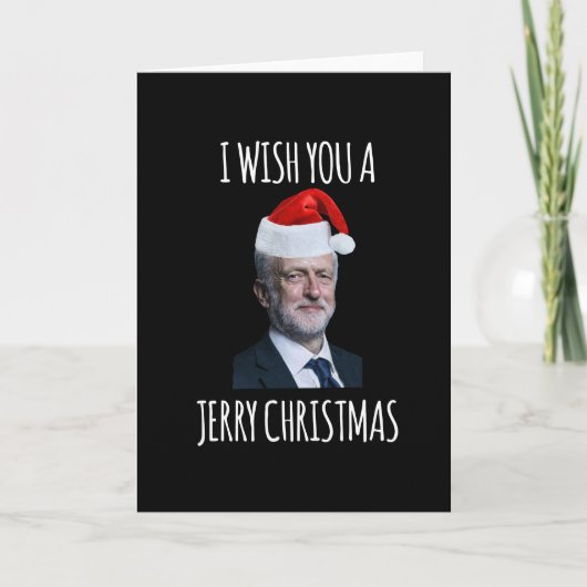 Ik wens u een Jerry Kerstman Jeremy Corbyn Kaart (Voorkant)