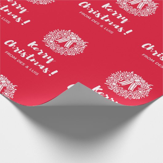 Ik wens u een kerst met Kerry Cadeaupapier (Hoek)