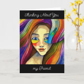 Ik wens u een kleurrijke dag kaart (Gele Bloem)