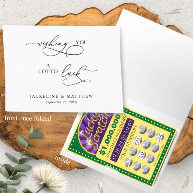 Ik wens u een Lotto Luck Favor Lottery Kaart (Creator heeft geüpload)