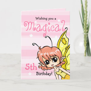 Ik wens u een Magische vijfde Birthday-fee Kaart