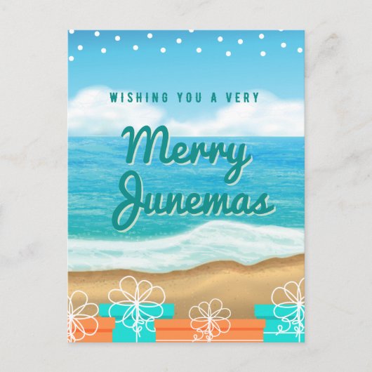 Ik wens u een Merry Junemas Briefkaart (Voorkant)