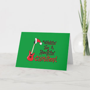 Ik wens u een Mok met de kerstklok voor een Rockin Feestdagen Kaart