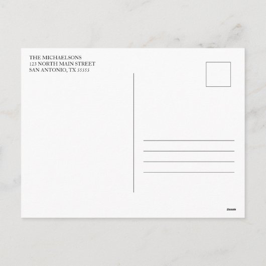 Ik wens u een normale kerstfoto-feestdag Kaart (Achterkant)