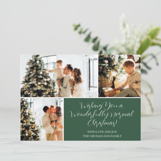 Ik wens u een normale kerstfoto-feestdag Kaart (Staand voorkant)
