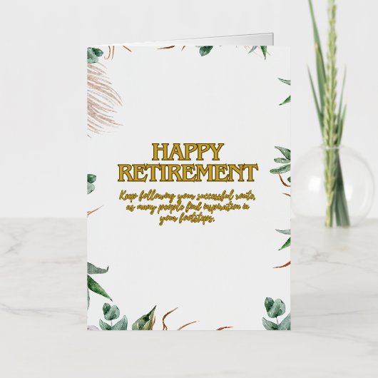 "Ik wens u een ontspannend en lonend pensioen!" (Voorkant)