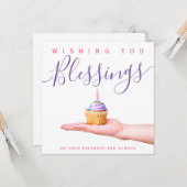 Ik wens u een op geloof gebaseerde verjaardag. kaart (Voorkant / Achterkant in situ)