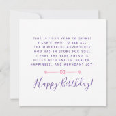 Ik wens u een op geloof gebaseerde verjaardag. kaart (Achterkant)