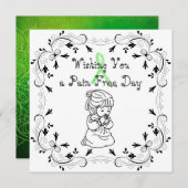 Ik wens u een Pain Free Day Kaart voor patiënten m (Voorkant / Achterkant)