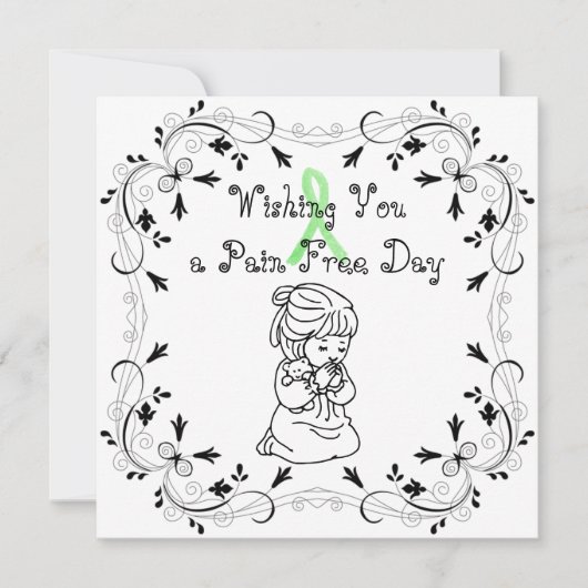 Ik wens u een Pain Free Day Kaart voor patiënten m (Voorkant)