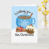 Ik wens u een plezier met deze kerstkoffie Cera Kaart (Gele Bloem)