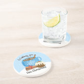 Ik wens u een plezier met deze kerstkoffie Cera Zandsteen Onderzetter (Zijkant)