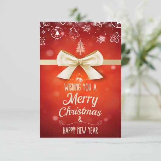 Ik wens u een prettig kerstfeest en een gelukkig n (Staand voorkant)