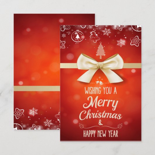 Ik wens u een prettig kerstfeest en een gelukkig n (Voorkant / Achterkant)