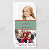 Ik wens u een prettig kerstfeest en gelukkig nieuw feestdagenkaart (Voorkant / Achterkant)