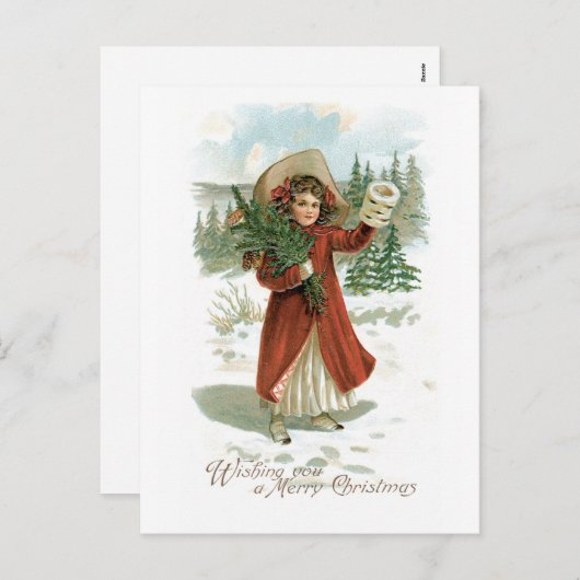 Ik wens u een prettig kerstfeest feestdagenkaart (Voorkant / Achterkant)