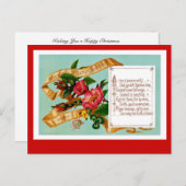 Ik wens u een prettig kerstfeest feestdagenkaart (Voorkant / Achterkant)