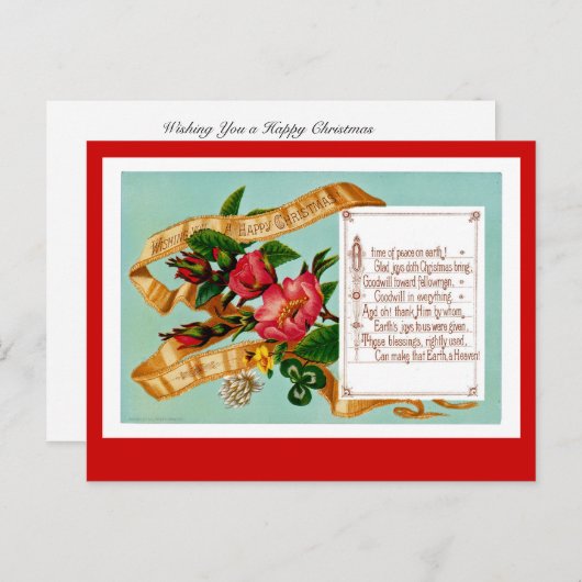 Ik wens u een prettig kerstfeest feestdagenkaart (Voorkant / Achterkant)