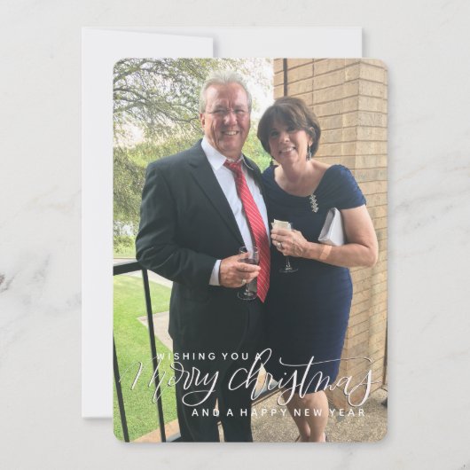 Ik wens u een prettig kerstfeest kaart (Voorkant)