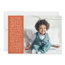 Ik wens u een prettig kerstfeest met een rode foto