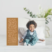 Ik wens u een prettig kerstfeest met een verbrande feestdagenkaart (Staand voorkant)