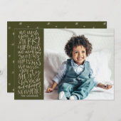 Ik wens u een prettig kerstfeest op de Evergreen-f Feestdagenkaart (Voorkant / Achterkant)