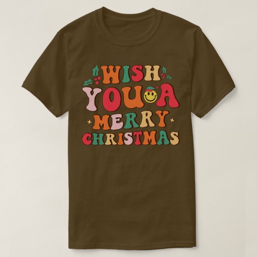 Ik wens u een prettig kerstfeest t-shirt (Design voorkant)