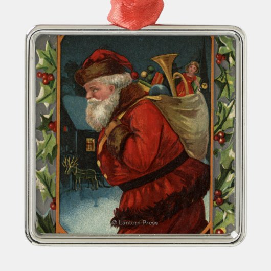 Ik wens u een prettig kerstfeestKerstmarché Metalen Ornament (Voorkant)