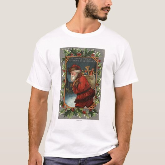 Ik wens u een prettig kerstfeestKerstmarché T-shirt (Voorkant)