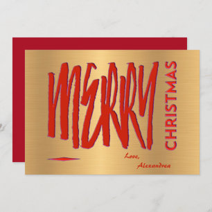 Ik wens u een prettig kerstrood elegant modern feestdagenkaart