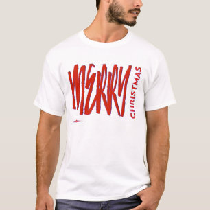Ik wens u een prettig kerstrood elegant modern t-shirt