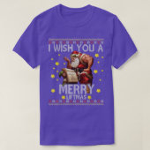 Ik wens u een prettige feestelijke kerstkerstkerst t-shirt (Design voorkant)