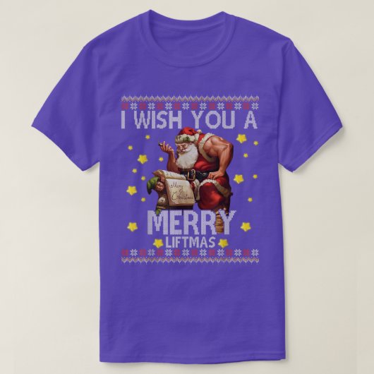 Ik wens u een prettige feestelijke kerstkerstkerst t-shirt (Design voorkant)