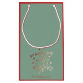 Ik wens u een prettige Folie kerstkleuren Klein Cadeauzakje (Achterkant)