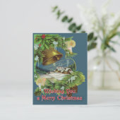 Ik wens u een prettige  Kaart voor Kerstmis (Staand voorkant)