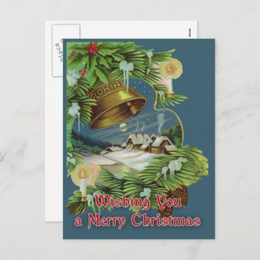 Ik wens u een prettige Kaart voor Kerstmis (Voorkant / Achterkant)