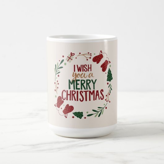 Ik wens u een prettige kerst koffiemok (Center)