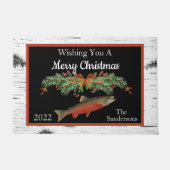 Ik wens u een prettige kerstforel Gevist Deurmat (Voorkant)