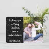 Ik wens u een prettige kerstfoto van de sociale af feestdagenkaart (Staand voorkant)