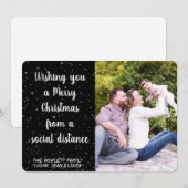 Ik wens u een prettige kerstfoto van de sociale af feestdagenkaart (Voorkant / Achterkant)