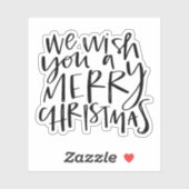 Ik wens u een prettige kersthand met Stickers (Vel)