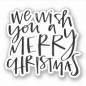 Ik wens u een prettige kersthand met Stickers (Voorkant)