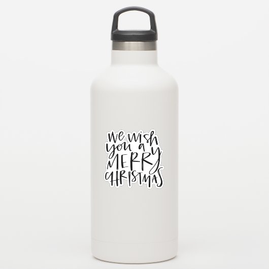 Ik wens u een prettige kersthand met Stickers (Waterfles)