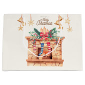 Ik wens u een prettige kersthapje groot cadeauzakje (Voorkant)