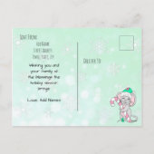 Ik wens u een prettige kerstluis feestdagenkaart (Achterkant)