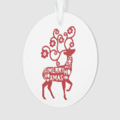 Ik wens u een prettige kerstrendierversiering ornament (voorkant)