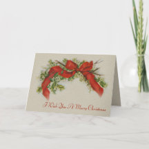 Ik wens u een prettige kerstrode boe Vintage