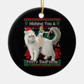 Ik wens u een prettige swiftmas lelijke kerst keramisch ornament (Voorkant)